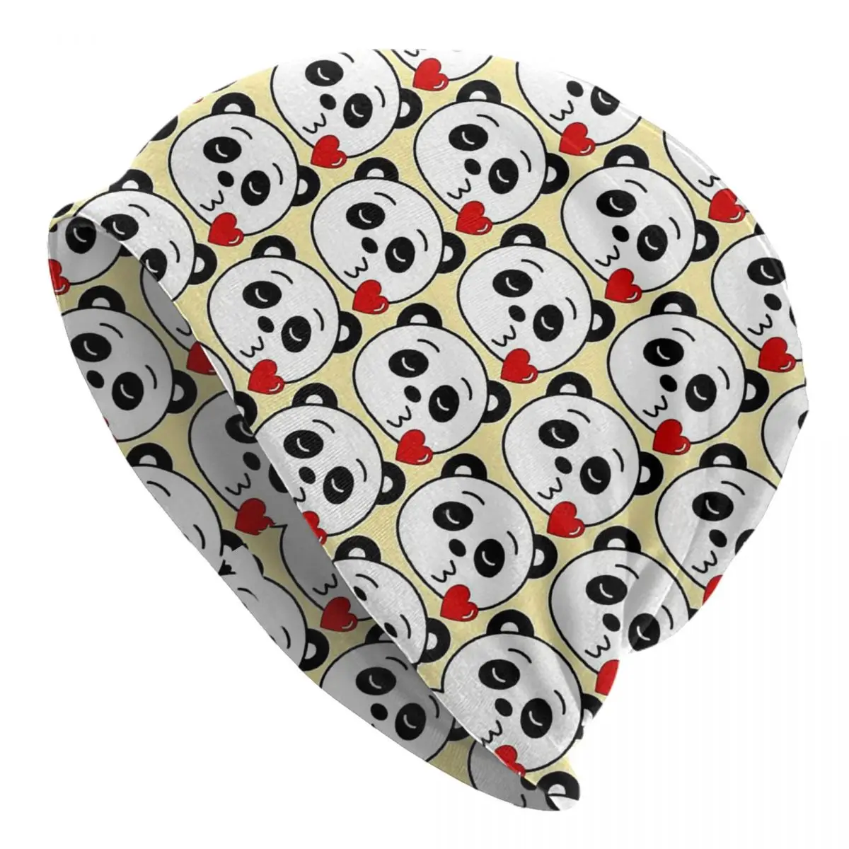 модные вязаные мужские и женские шляпы-капоты с пандами, милые панды, посылающие воздушные поцелуи, Skullies Beanies Caps 2