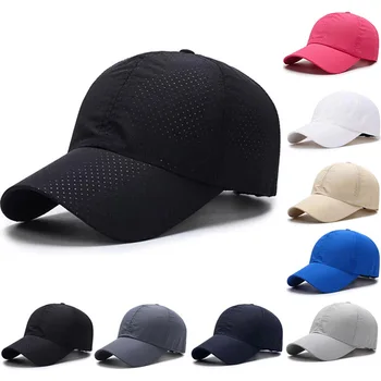 1шт Мужчины Женщины Лето Snapback Быстросохнущая Сетчатая Бейсболка Солнцезащитная Шляпа Кости Дышащие Шляпы  5