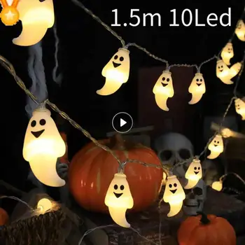 1шт Хэллоуин Тыква Летучая мышь Паук Светящаяся Светодиодная декоративная лампа Ужасов Трюк Или Угощение С Днем Хэллоуина 2023 года Декор  5