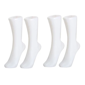 4ШТ Женский носок Sox Display Mold Короткий манекен для чулок белый  4