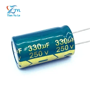 5 шт./лот высокочастотный низкоомный алюминиевый электролитический конденсатор 250 В 330 МКФ размер 18*30 330 МКФ 20%  10