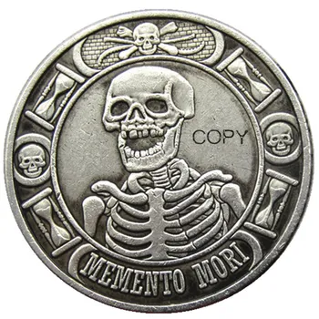 HB (128) Hobo США Морган Доллар череп зомби скелет Посеребренные копии монет  5