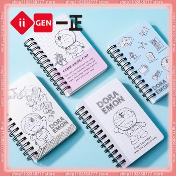Iigen Doraemon Pocket Этот милый канцелярский мини-блокнот с ручной росписью, Мультяшный портативный дневник, студенческие письменные принадлежности  5