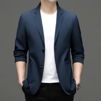 Lin3166-Dress Gentleman Haute sense suit host  2