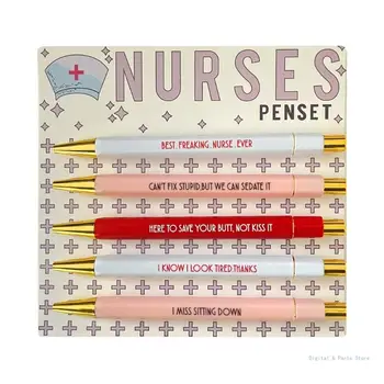 M17F 5шт. Забавные ручки для медсестер, набор забавных ручек для медсестер, шариковая ручка для благодарности медсестер  10