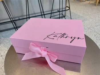 Will you be my bridesmaid box, изготовленная на заказ коробка для предложений подружек невесты, персонализированная подарочная коробка из темно-синих румян, розового белого и розового золота.  5