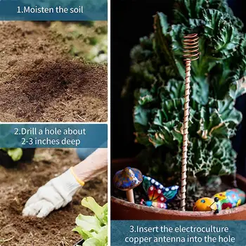 Аксессуары для садовых Антенн Набор Антенн для Электроусадьбы Улучшает Рост растений с помощью Антенных Катушек Электрокультура для Оживления  5