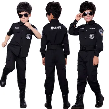 Армейский костюм для мальчиков-подростков, военная форма полиции спецназа, мужские и Женские костюмы для Косплея, Модная одежда для вечеринки на Хэллоуин, боевая куртка  5