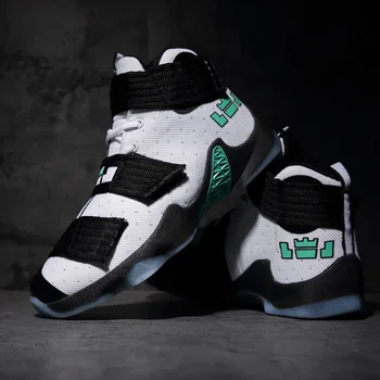 Баскетбольные кроссовки Мужские Air, высококачественные дышащие кроссовки, нескользящие кроссовки для тренировок в помещении, обувь с высоким берцем для мужчин  5