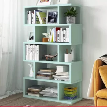 Белый книжный шкаф, кубический блок, высокий независимый книжный шкаф, используется для оформления гостиной, спальни, офиса  10