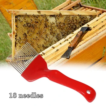 вилка для резки меда 1шт, 18 игл, игольчатый нож с прямым зубом, Инструменты для пчеловодства, вилка для резки меда, инструмент для пчеловодства  5