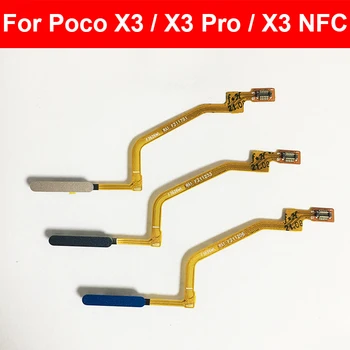 Гибкий кабель домашнего датчика отпечатков пальцев для Xiaomi Poco X3/X3 Pro/X3 NFC Сенсорное меню с отпечатками пальцев Клавиша возврата Сенсорная Гибкая лента  10