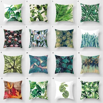Декоративная Подушка С Рисунком Тропического Растения, Наволочка Для Дивана Decor Moda  0