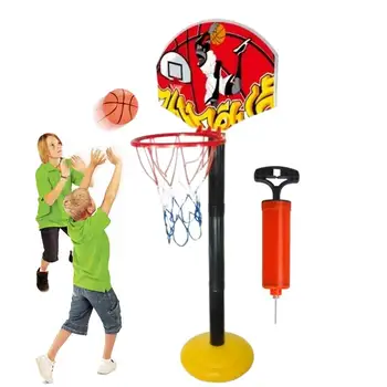 Детское баскетбольное кольцо и подставка, набор сенсорных колец для баскетбольной площадки с надувным мячом и насосом, детские спортивные игрушки для сада  5