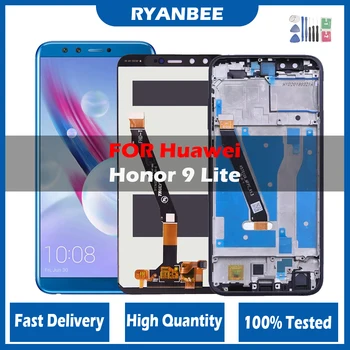 Дисплей Для Huawei Honor 9 Lite ЖК-дисплей С Сенсорным Экраном В сборе Honor 9 Lite LLD-L31/L21/L11/AL0 Замена экрана рамкой  10