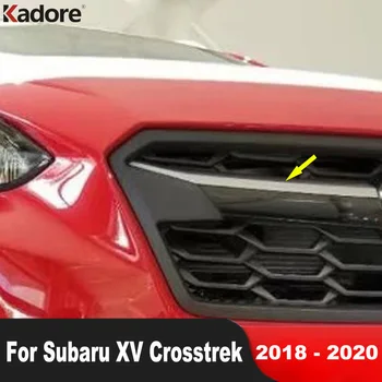 Для Subaru XV Crosstrek 2018 2019 2020 Хромированная Передняя Центральная решетка, накладка на грили, Гоночная решетка, Молдинг для автомобильных аксессуаров  5