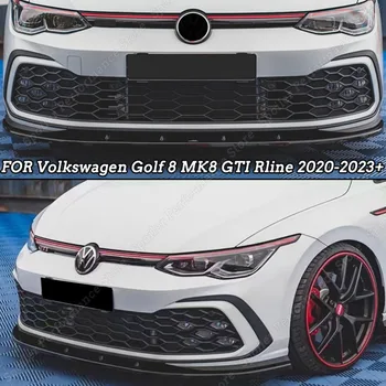 Для Volkswagen Golf 8 MK8 GTI Rline Передний бампер для губ Сплиттер Диффузор Обвес Защита спойлера 2020 2021 2022 2023+ Maxton Style  5