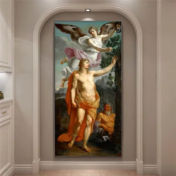 Европа Ретро Ангел Нотр-Дам Бог, Картина на холсте, плакаты для прихожей, Картины для коридора, Декор для гостиной, дома, столовой  1