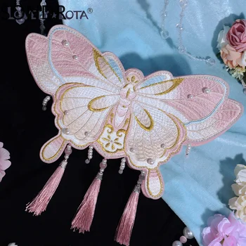   Женская сумочка Lolita Sweet 3D в форме бабочки с вышивкой жемчугом для макияжа, сумка-мессенджер, сумки-портмоне    10