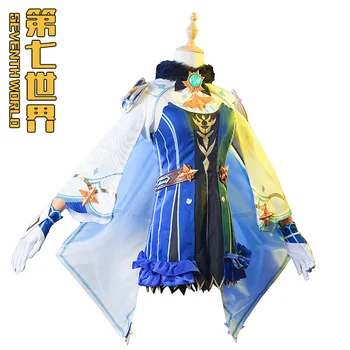 Игровая анимация Персонажа Genshin Impact Sucrose Полный набор косплейной двумерной игровой одежды Костюм Рождественский подарок  5