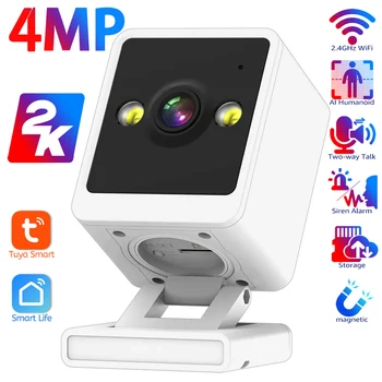 Камера Mini Cube 2K, беспроводная камера для няни, маленькие камеры домашней безопасности в помещении с функцией ночного видения, обнаружение человека с помощью искусственного интеллекта, двусторонний разговор  10