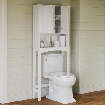 Коллекция RiverRidge Home Ashland Над Туалетным шкафом с Двумя дверцами, Белая мебель для ванной комнаты  10