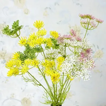 Корейские Пасторальные Кружевные цветы с 3 головками, искусственные растения, Искусственные цветы, реквизит для свадебной фотографии, цветы для украшения дома и отеля  5