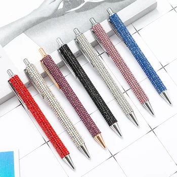 Красочная металлическая шариковая ручка для прессования, идеально подходящая для учебы в офисе и в качестве подарка  10