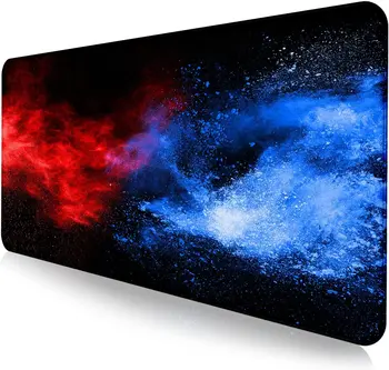 Красочное звездное небо, большой удлиненный игровой коврик для мыши с прошитыми краями, нескользящая водонепроницаемая резиновая основа для компьютерного стола для ноутбука  5
