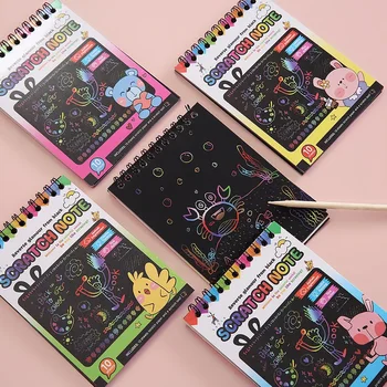 Креативная красочная детская книжка-раскраска с граффити для детского сада, забавная Волшебная книжка-раскраска, книга для воображения, книга для рисования своими руками  4