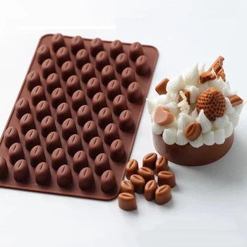 Креативная форма для шоколада в кофейных зернах, Термостойкий противень для выпечки шоколадной помадки, декор для торта, форма для десерта, кондитерские инструменты  5