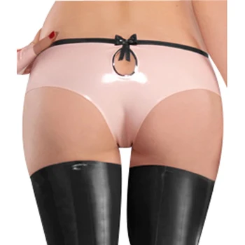 Латексная Резина Gummi Sexy Bikini Short Pants Baby Pink с Черным Сладким Нижним Бельем Customized .04mm  5