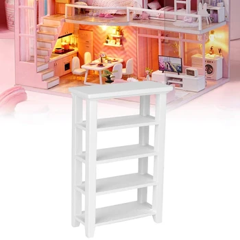 Миниатюрная модель мебели, 4-слойный стеллаж для выставки товаров, замена кукольного домика 1: 12  10