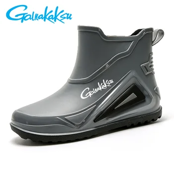 Мотоциклетные мужские непромокаемые ботинки, уличная водонепроницаемая обувь для бездорожья, брендовая легкая нескользящая резиновая обувь для рыбалки, походов, мужская крутая рыбалка  5