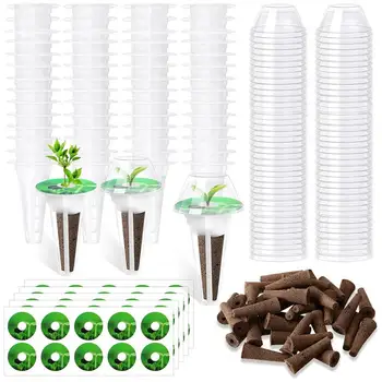 Набор для гидропонного выращивания 120 шт. для гидропоники Aerogarden Включает сменные корзины для выращивания, губки для растений, этикетки и наклейки  5