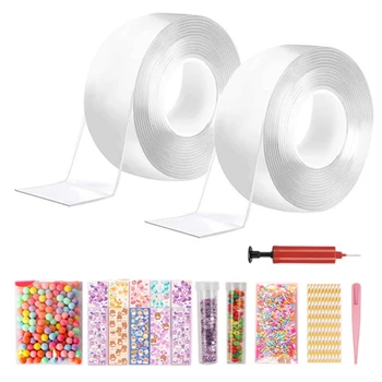 Нано-лента для замешивания пузырей, полный набор наклеек, клейкая лента, игрушка для выдувания пузырей  5