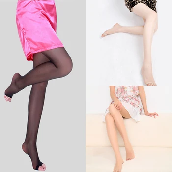 Новые женские модные сексуальные прозрачные ультратонкие эластичные колготки с открытым носком одного размера, обтягивающие бесшовные женские чулки трех цветов  10