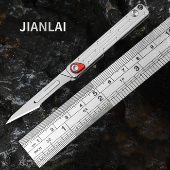 НОВЫЙ мини-складной скальпель из нержавеющей стали, Медицинский складной нож EDC, карманный нож для распаковки на открытом воздухе с 10 сменными лезвиями  10
