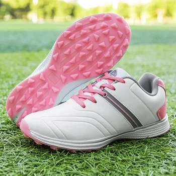 Обувь для гольфа, женские роскошные водонепроницаемые кроссовки для гольфа, спортивная ходьба на открытом воздухе, обувь для гольфистов, спортивная обувь  4