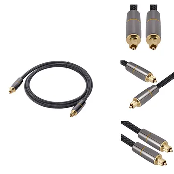 Оптический аудиокабель 2 м Toslink SPDIF Коаксиальный кабель для усилителей Кабель звуковой панели плеера  5