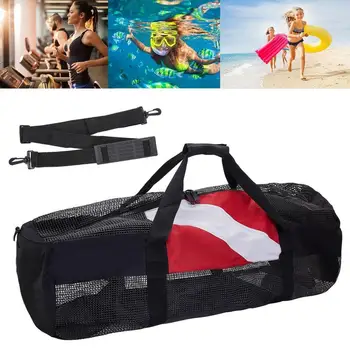 Очень большие пляжные сумки для дайвинга Портативная сетчатая сумка для подводного плавания с регулируемой сумкой для организации путешествий по пляжу на открытом воздухе  5