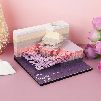Персонализированный Японский Храм 3D Блокнот DIY Бумажные Заметки Настольное Украшение Подарок На День Рождения Chirstmas  5
