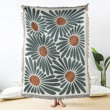 Полотенце для домашнего дивана 125x150 см, одеяло для отдыха, Гобеленовое Декоративное одеяло, одеяло для американского кантри-дивана, одеяло  0