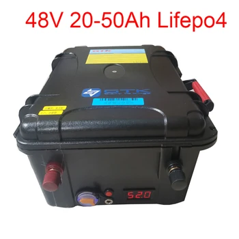 Портативный Lifepo4 48V 20Ah 25Ah 30Ah 40Ah 50Ah литиевый аккумулятор BMS встроенный для ebike scooter motorcyclesolar energy + зарядное устройство 5A  5