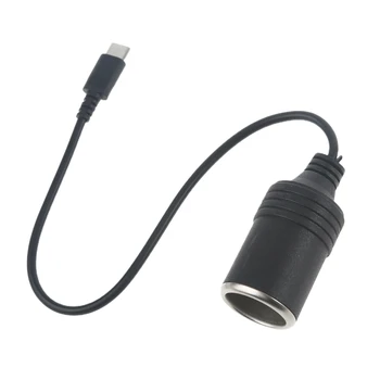 Разъем USB C PD для Автомобильного Прикуривателя мощностью 12 В 60 Вт, Кабель-Преобразователь для автомобильных устройств с питанием от 12 В, GPS DVR  5