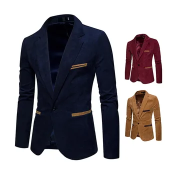 Роскошное модное мужское банкетное платье, пиджак 2023, осенне-зимний бархатный Мужской блейзер высокого качества с тонкой текстурой, пальто  5