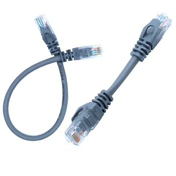 серый 10 см CAT5 CAT5e CAT6e UTP Ethernet Сетевой кабель от мужчины к мужчине RJ45 Patch LAN Короткий кабель 10 см  5