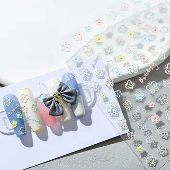 Стиль Маникюрный дизайн Фруктовые наклейки для ногтей 5D Наклейка для ногтей с гравировкой Украшение для ногтей Цветочная фольга для ногтей  2