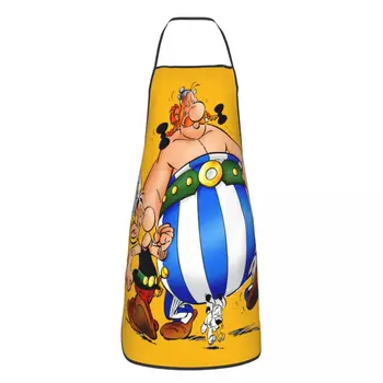Унисекс, Фартук с нагрудником Obelix Idefix Asterix, Взрослые Женщины, Мужчины, Шеф-повар, Столовая Кухня для приготовления Пищи, Рисование Аниме  10
