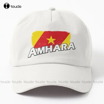 Шляпа для папы с флагом региона Амхара, женские солнцезащитные шляпы, уличные простые кепки с винтажным козырьком, повседневные кепки в стиле хип-хоп, шляпы для дальнобойщиков, Уличный скейтборд, забавные  5
